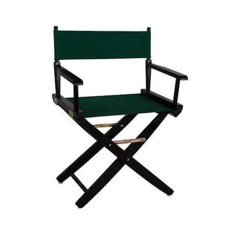 American Trail American Trails 206-02-032-32 18 in. Extra-Wide Premium Directors Chair; Black Frame with Hunter Green Color Cover 206-02/032-32